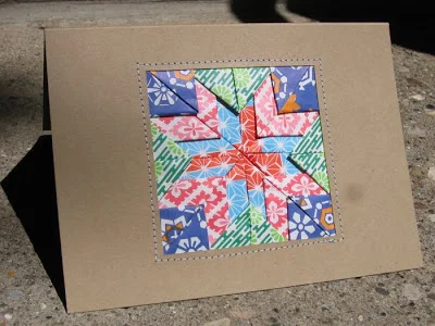 Vacation. Flowers. Origami Card.