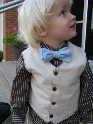 My little guy in his little suit