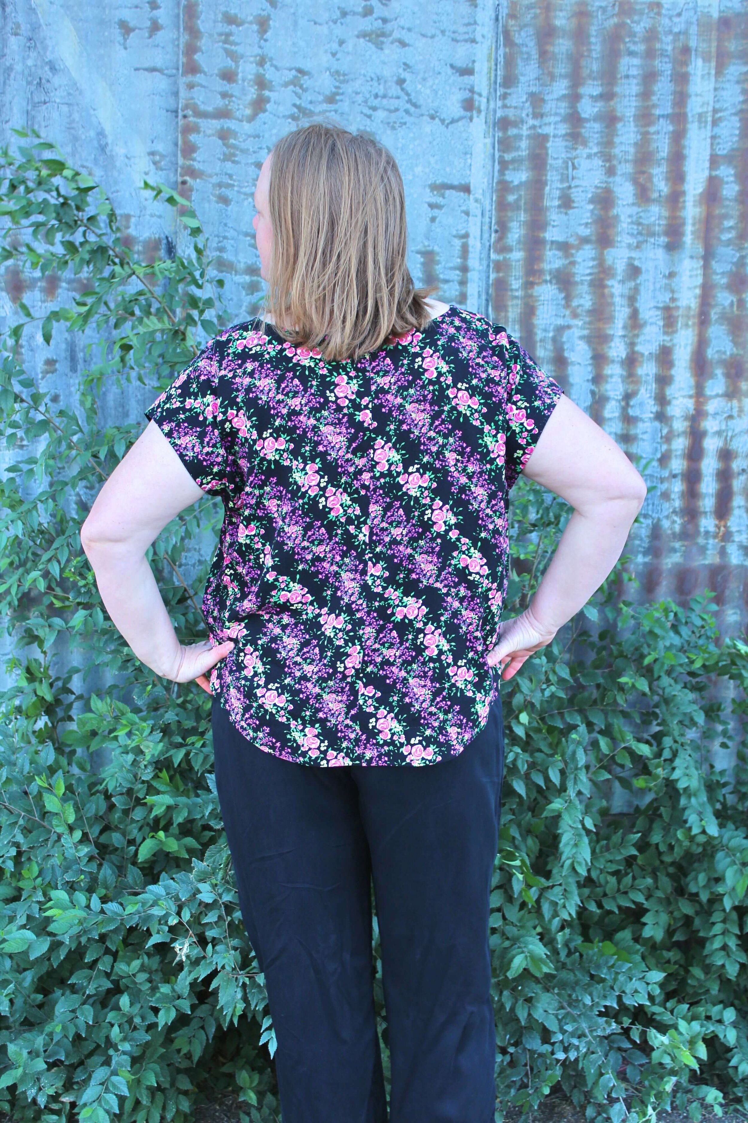 Emily - emerald top floral 