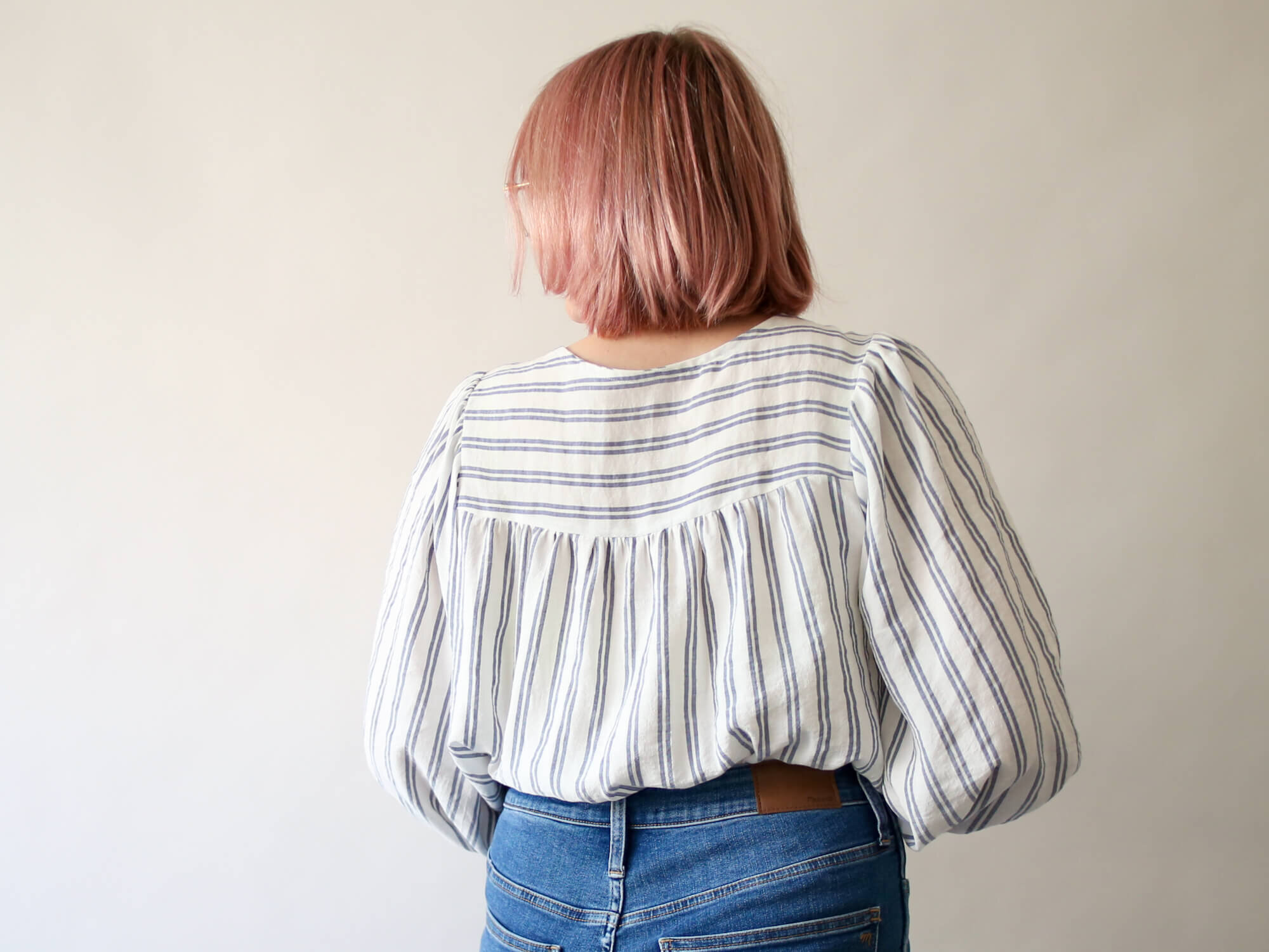 Striped Ruby Top with sleeves — Made by Rae