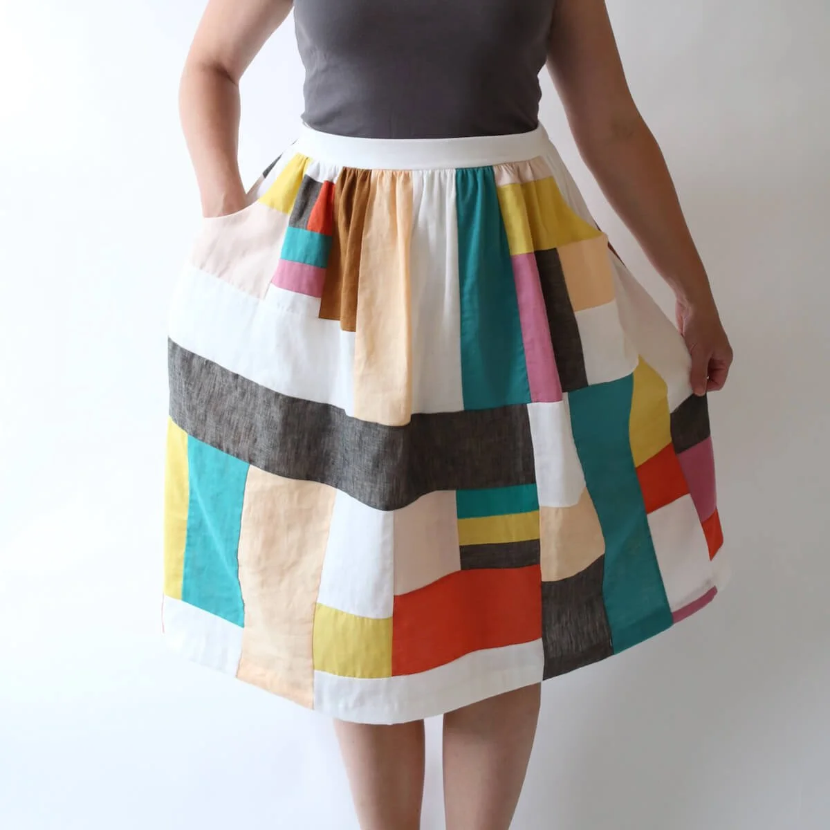 Patchwork Cleo Skirt from scraps