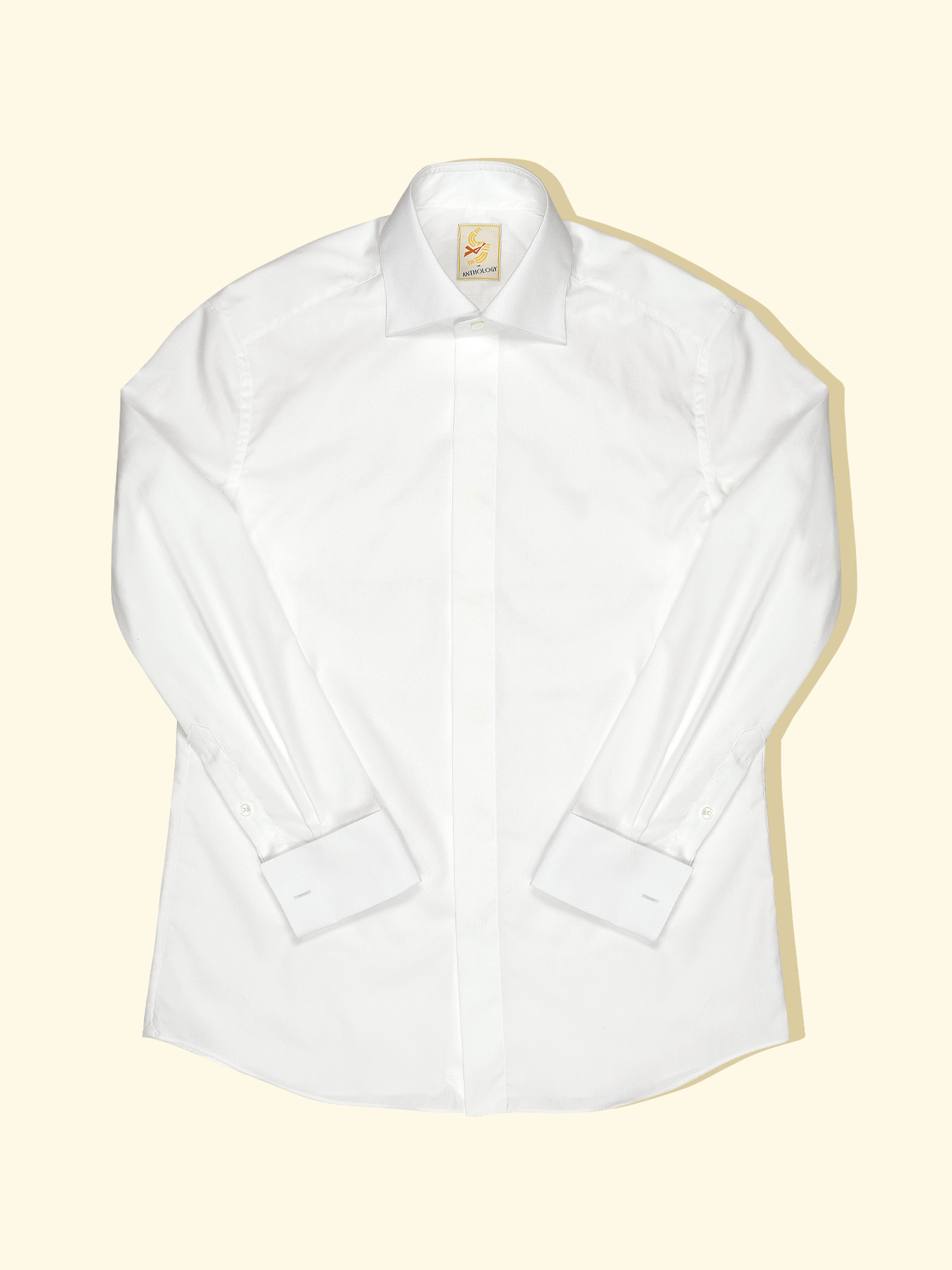 White Fly Front Dinner Shirt White Fly Front Dinner Shirt