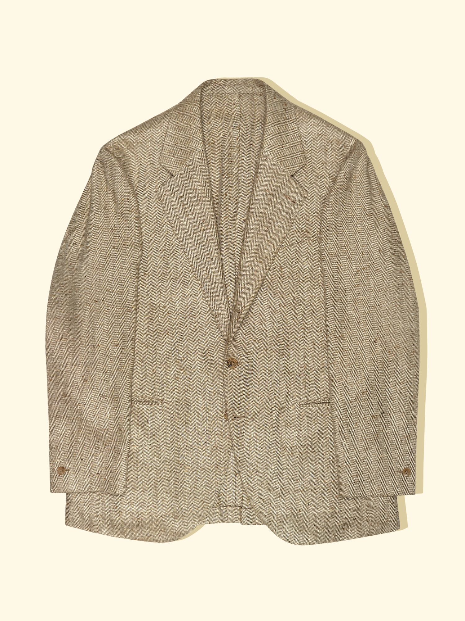 Silk/Linen Sport Jacket - Burnt Honey Herringbone — The Anthology