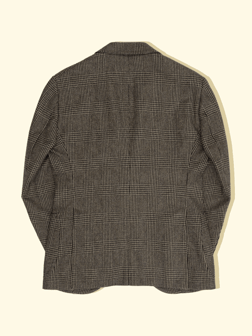 Wool Flannel Sport Jacket - Bone/Brown/Olive Glen Plaid — The