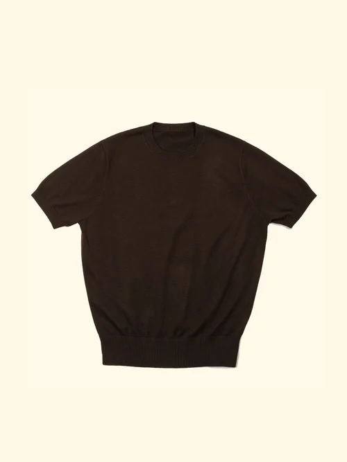 Knitted T-Shirt - Espresso — The Anthology