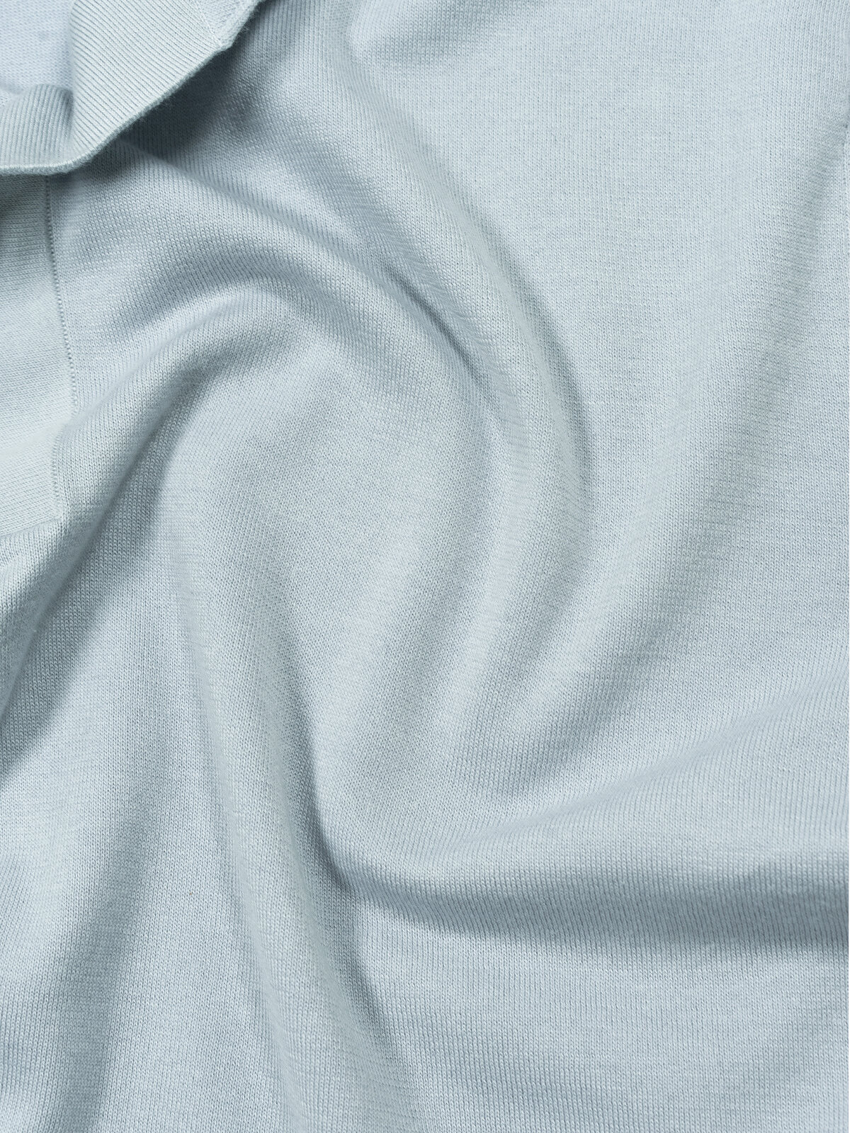 Superfine Knitted Short Sleeve Polo - Powder Blue — The Anthology