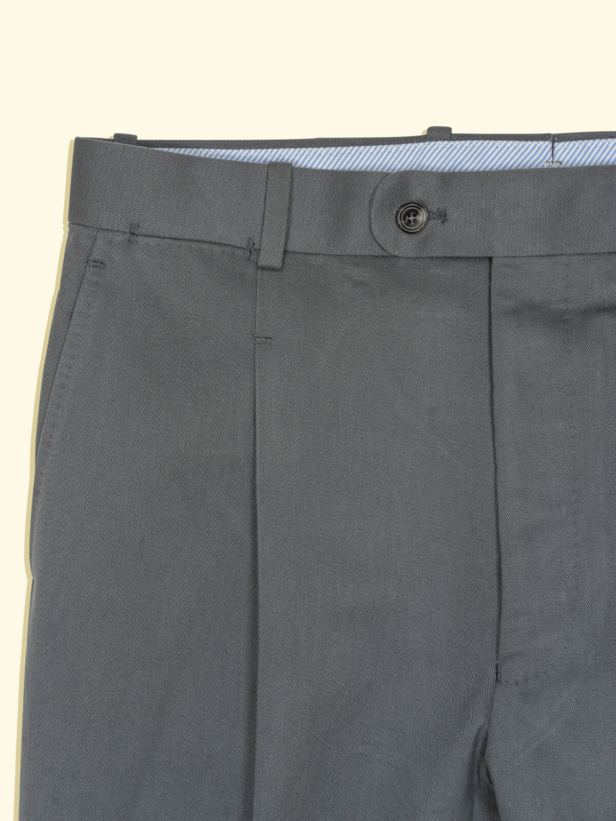 Brushed Cotton Pleated Trousers - Dolphin Grey — The Anthology