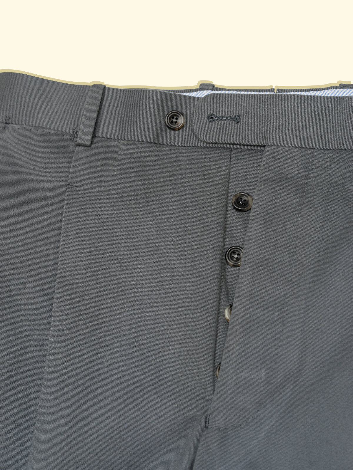 Brushed Cotton Pleated Trousers - Dolphin Grey — The Anthology