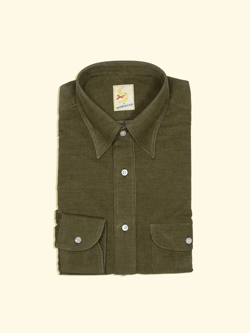 Workman Moss Green Corduroy Shirt  The Anthology