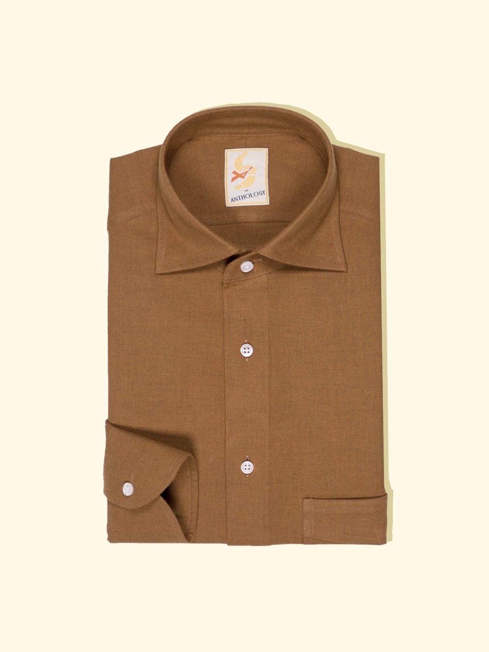 Rust Brown Flanneled Cotton Shirt