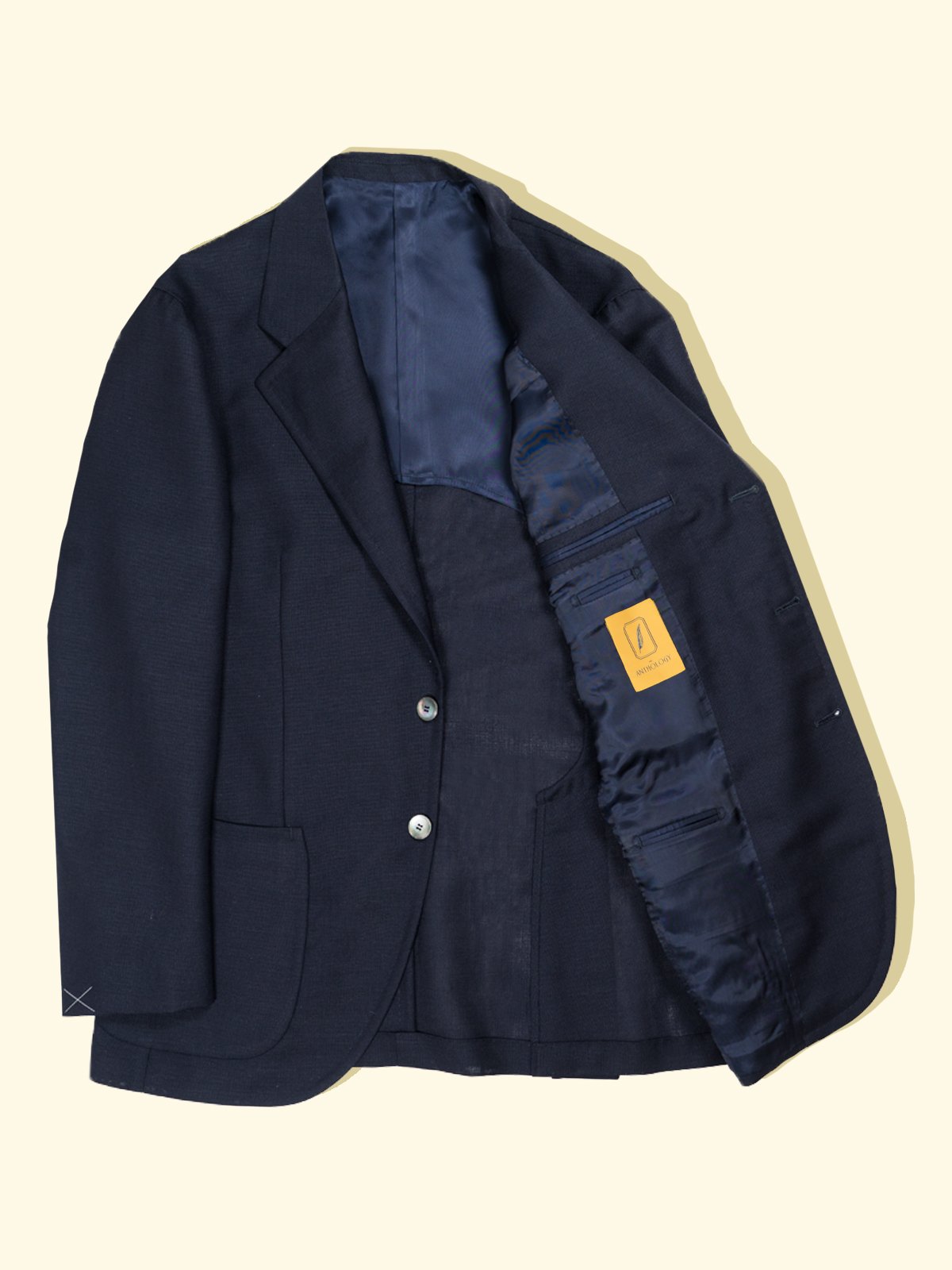 Wool/Mohair Hopsack Featherweight Blazer - Navy — The Anthology