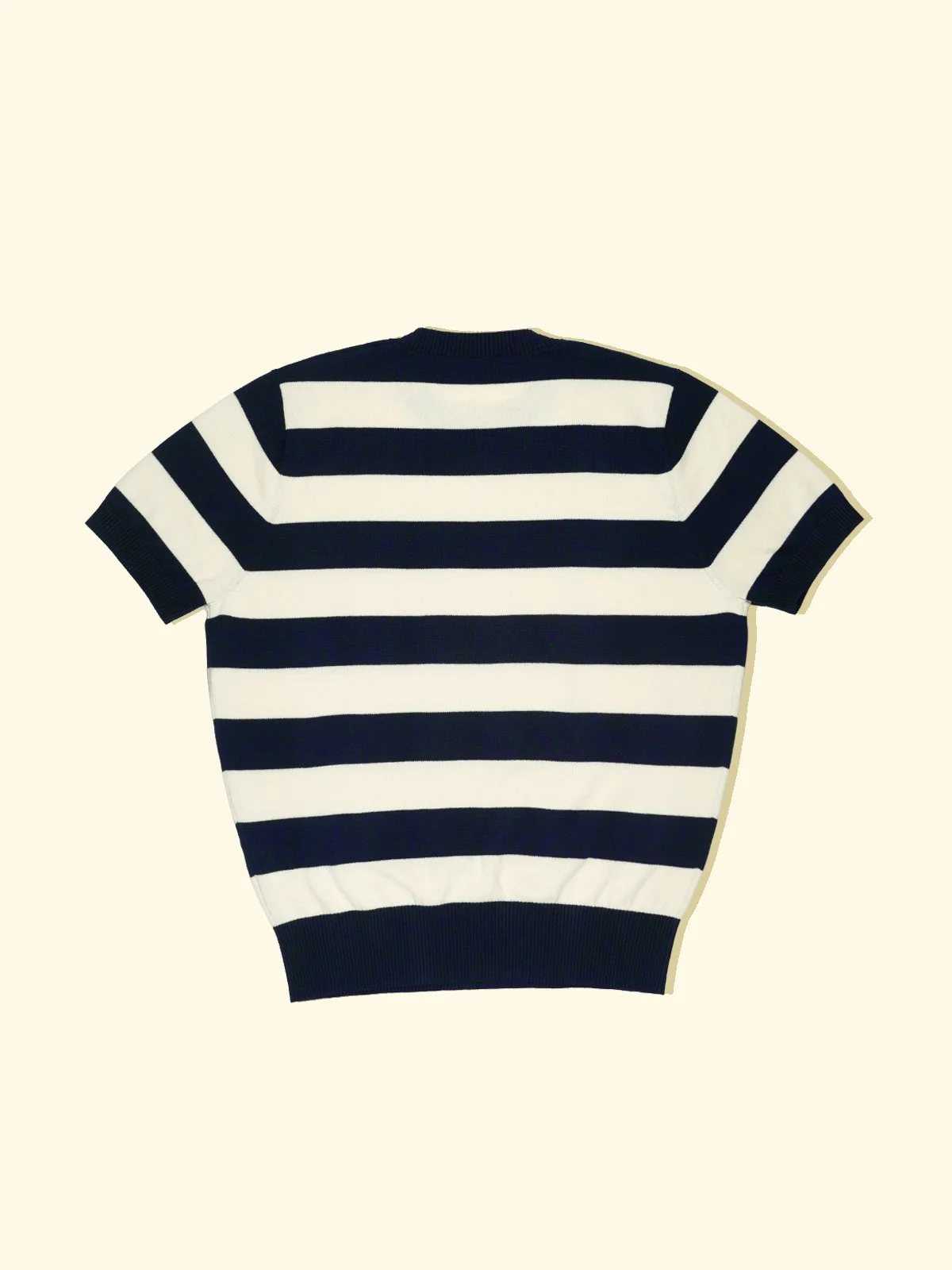 Knitted T-Shirt - Navy/White Nautical Stripes — The Anthology