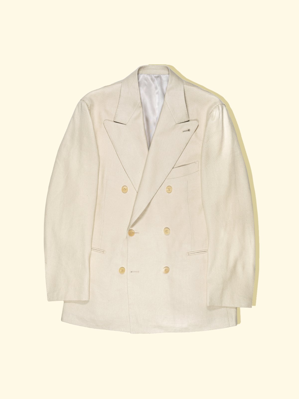 Linen/Cotton Twill Suit Jacket   Cream — The Anthology