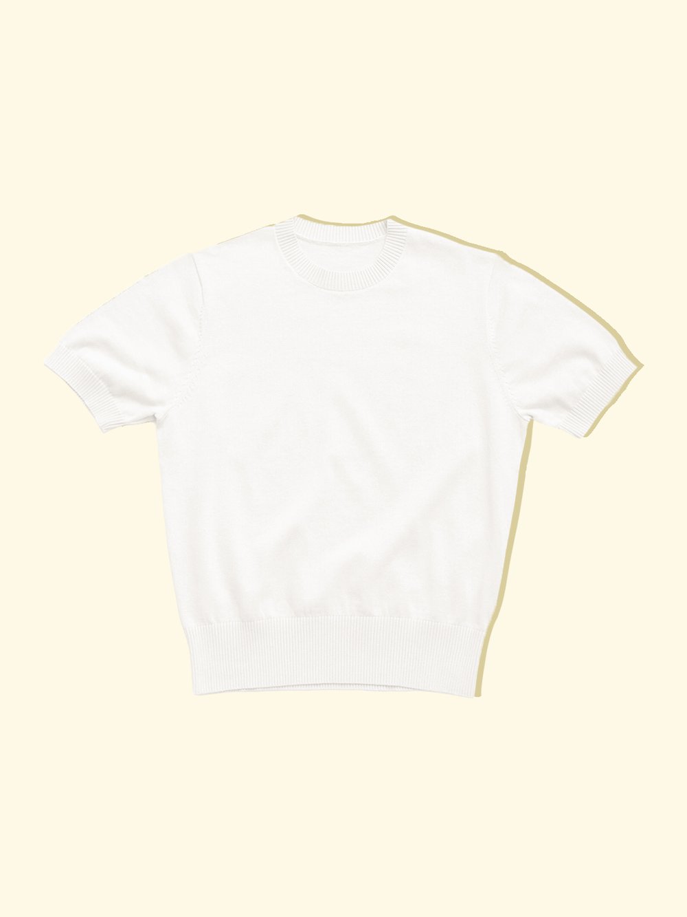 Knitted T-Shirt - White