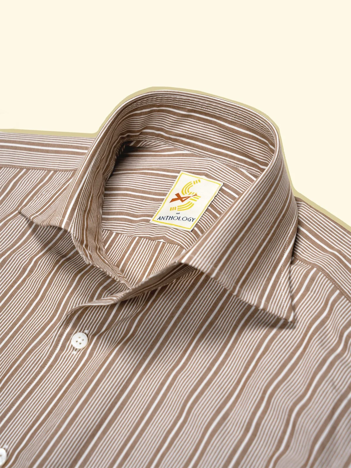 Copper and White Striped Shirt Copper and White Striped Shirt