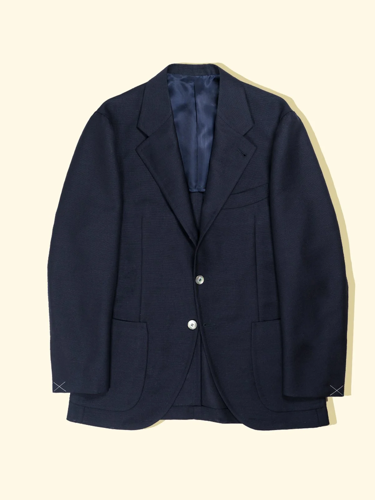 Wool/Mohair Hopsack Featherweight Blazer - Navy — The Anthology