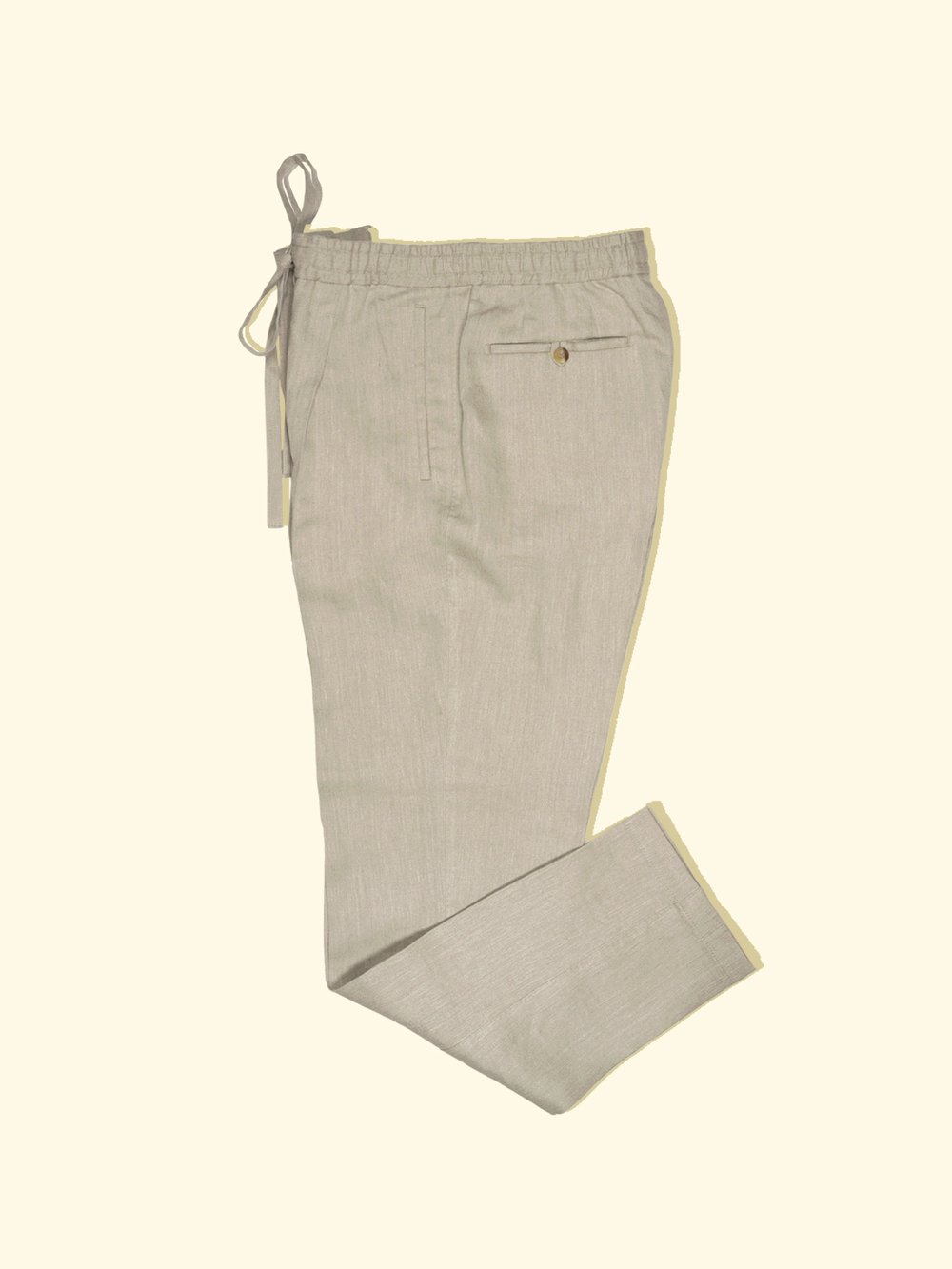 Linen Drawstring Trousers - Sandstone