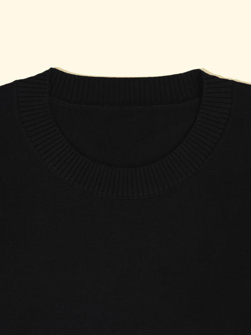 Knitted T-Shirt - Black — The Anthology