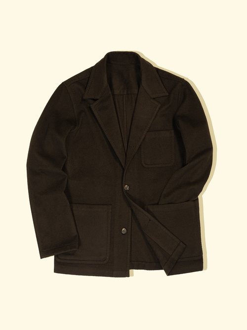 Lazyman Jacket - Midnight Brown Cashmere — The Anthology