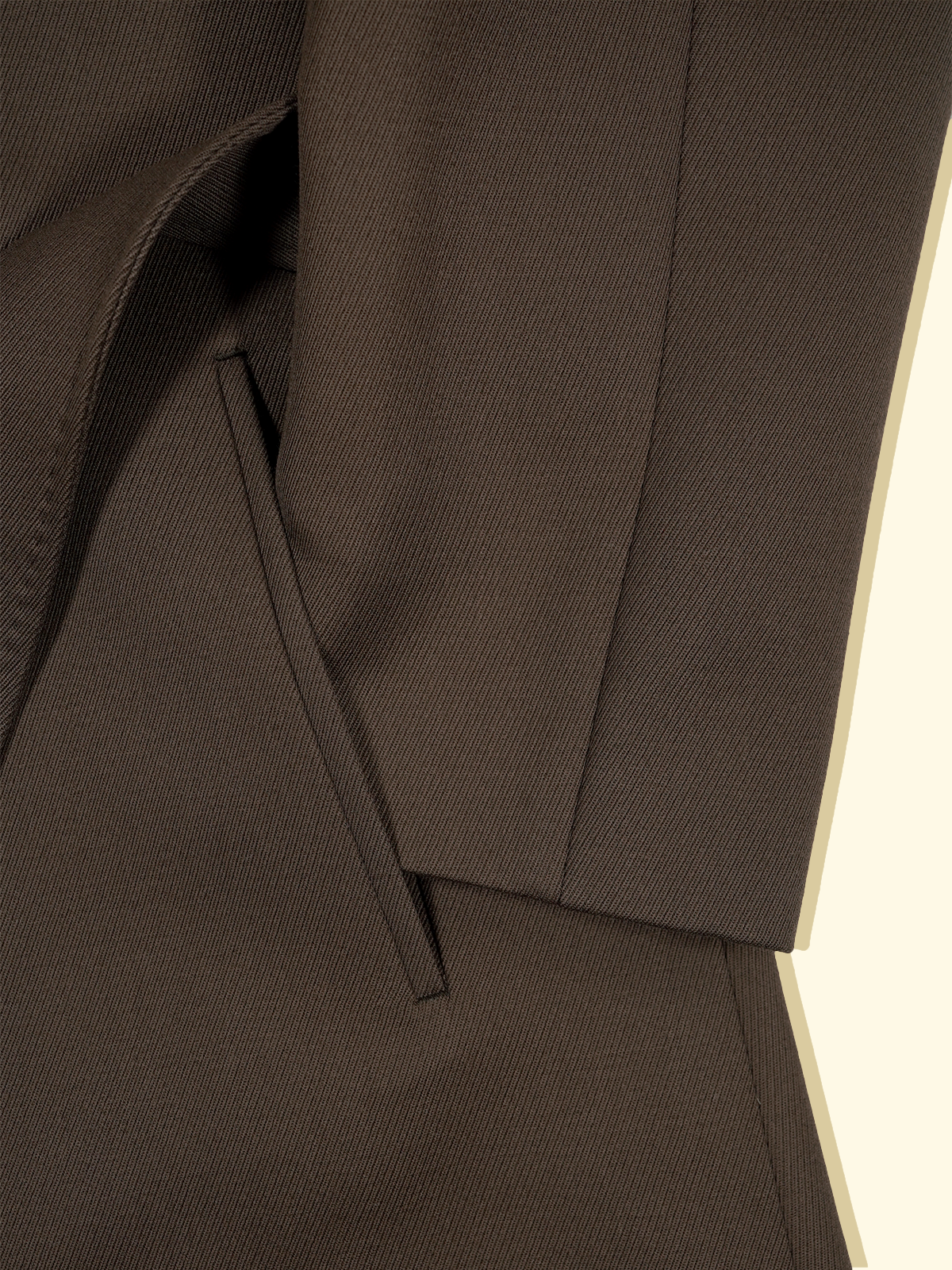 The 'A' Wrap Coat - Brown Cavalry Twill — The Anthology