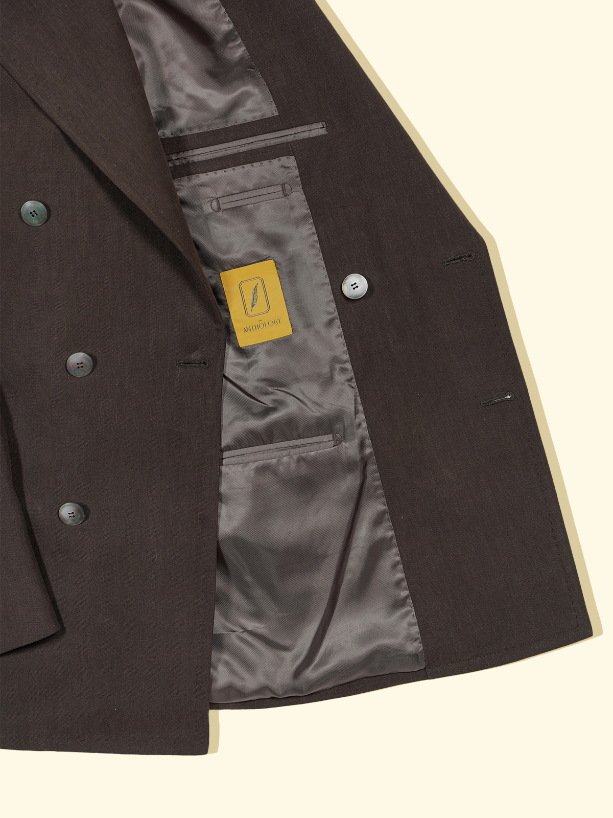 【BIAS】Classical Tailored Jacket Sueded Linen Suit Jacket - Espresso — The Anthology