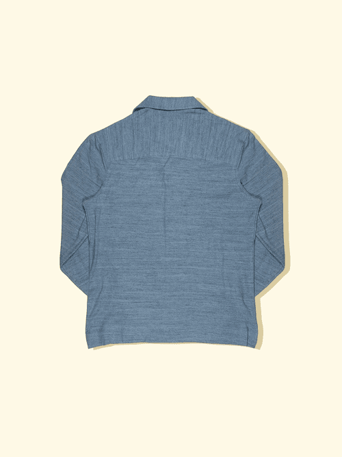 Cuban Long Sleeve Jersey Shirt - Faded Denim — The Anthology