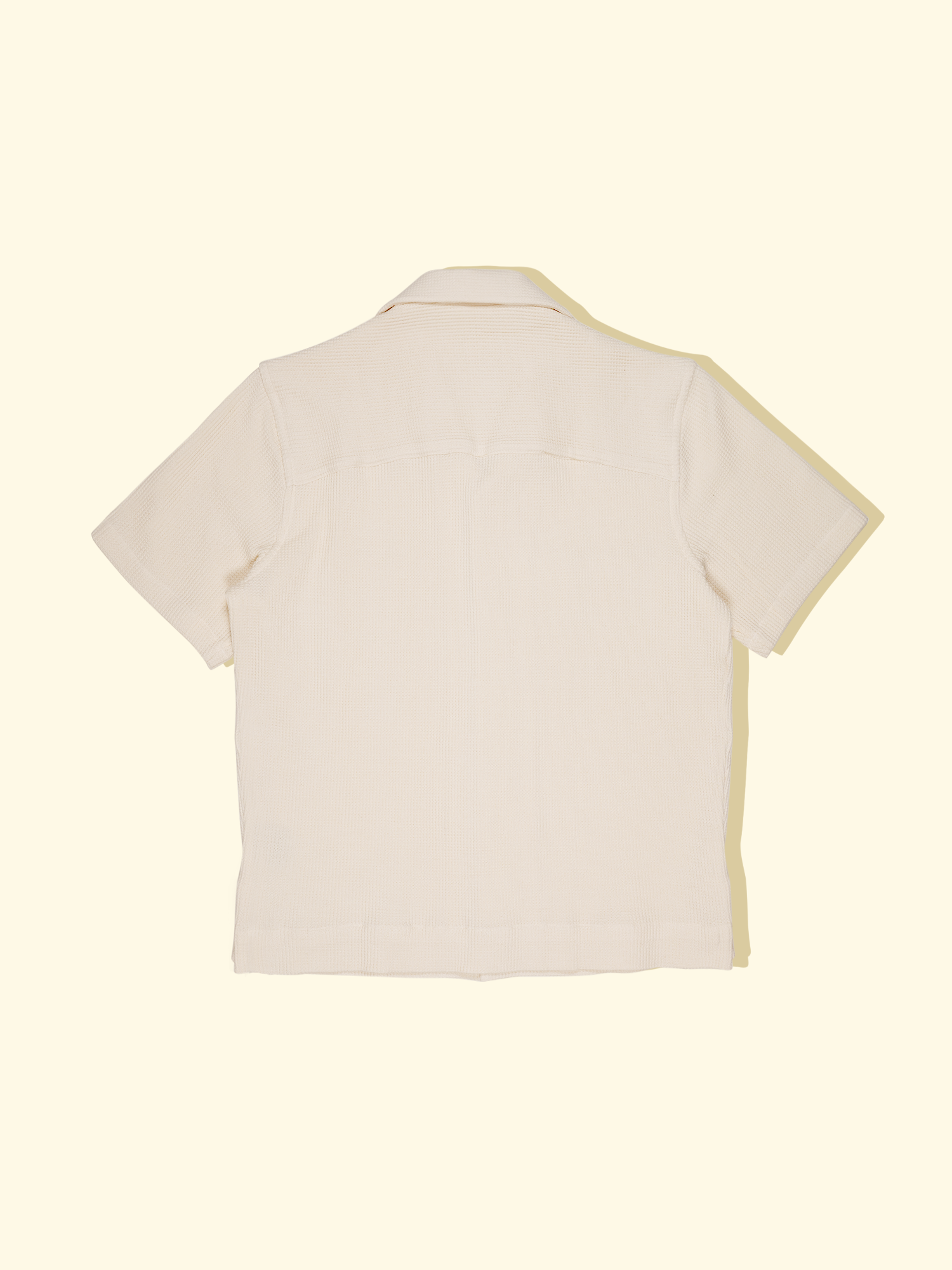 Cuban Camp Collar Shirt - Cream Waffle — The Anthology