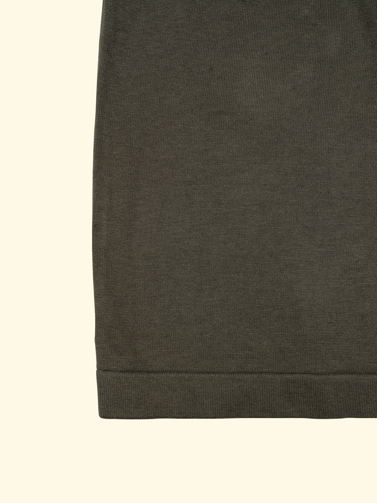 Linen/Cotton Knitted Short Sleeve Polo - Olive — The Anthology