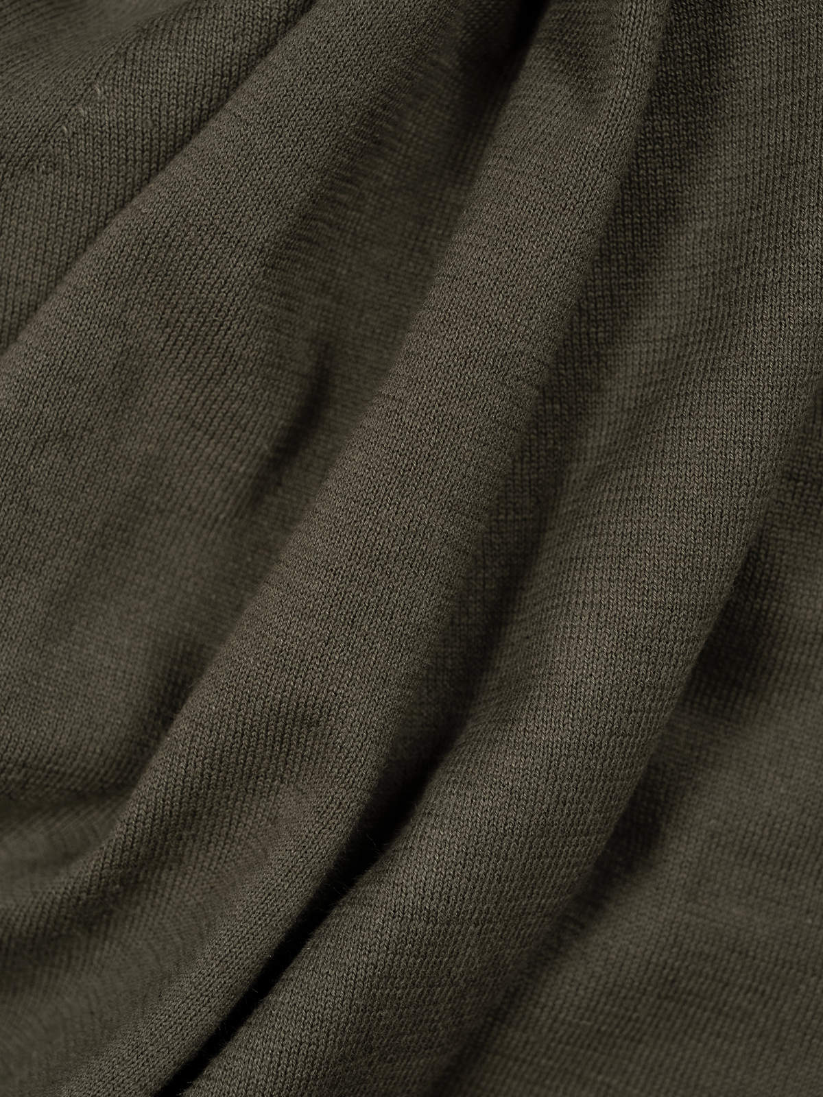 Linen/Cotton Knitted Short Sleeve Polo - Olive — The Anthology