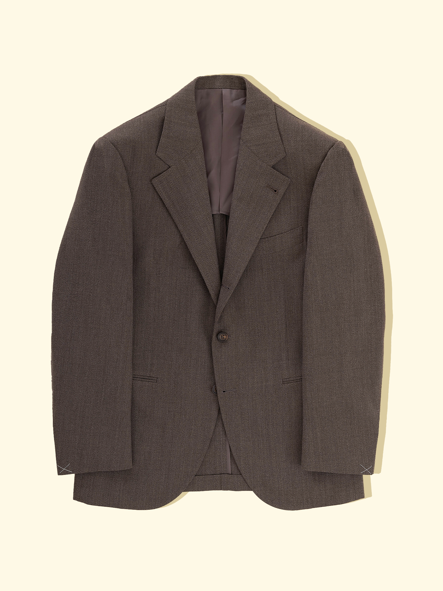 Tropical Cavalry Twill Suit Jacket - Mushroom Brown