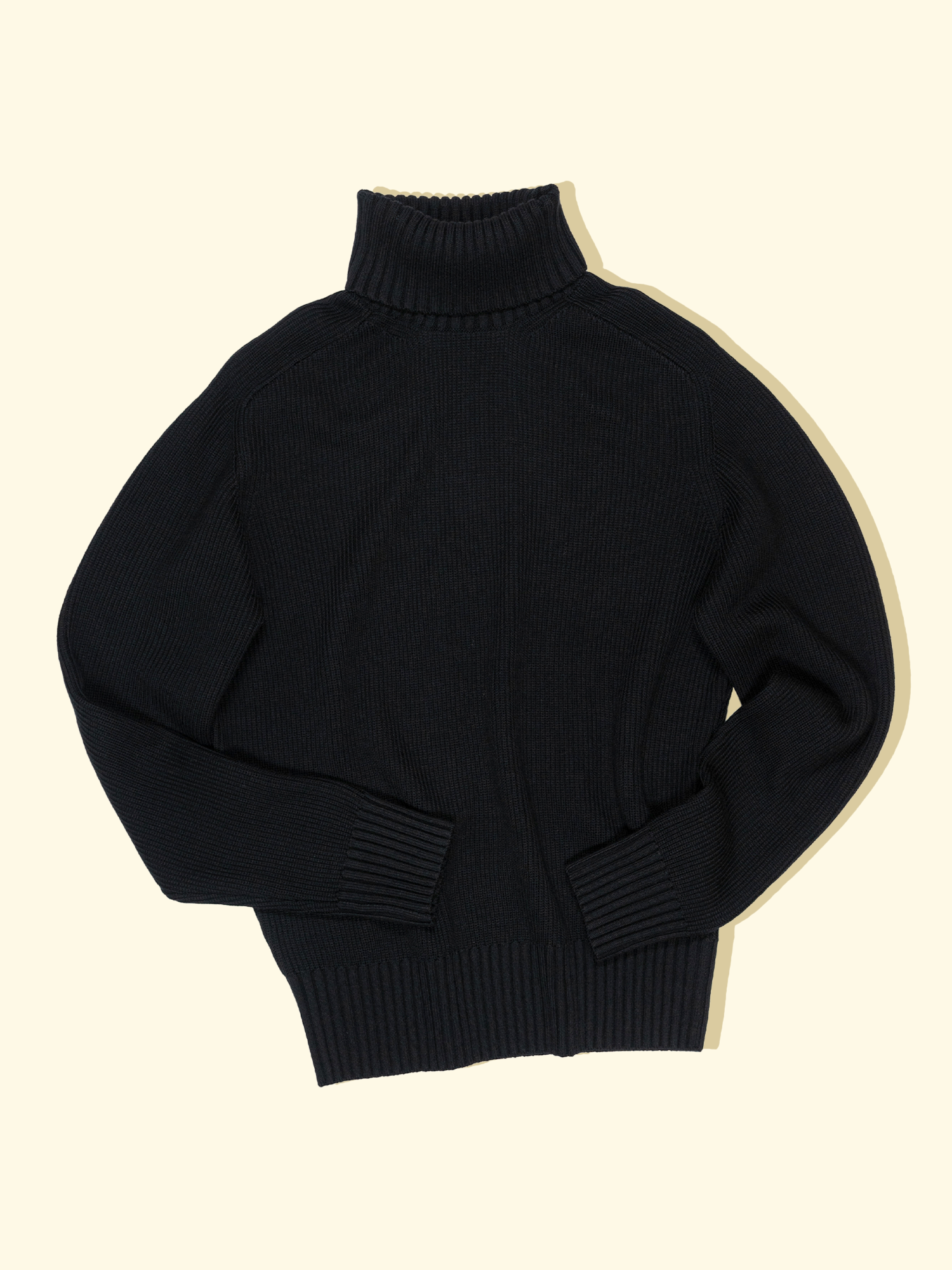 Merino Wool Rollneck - Black