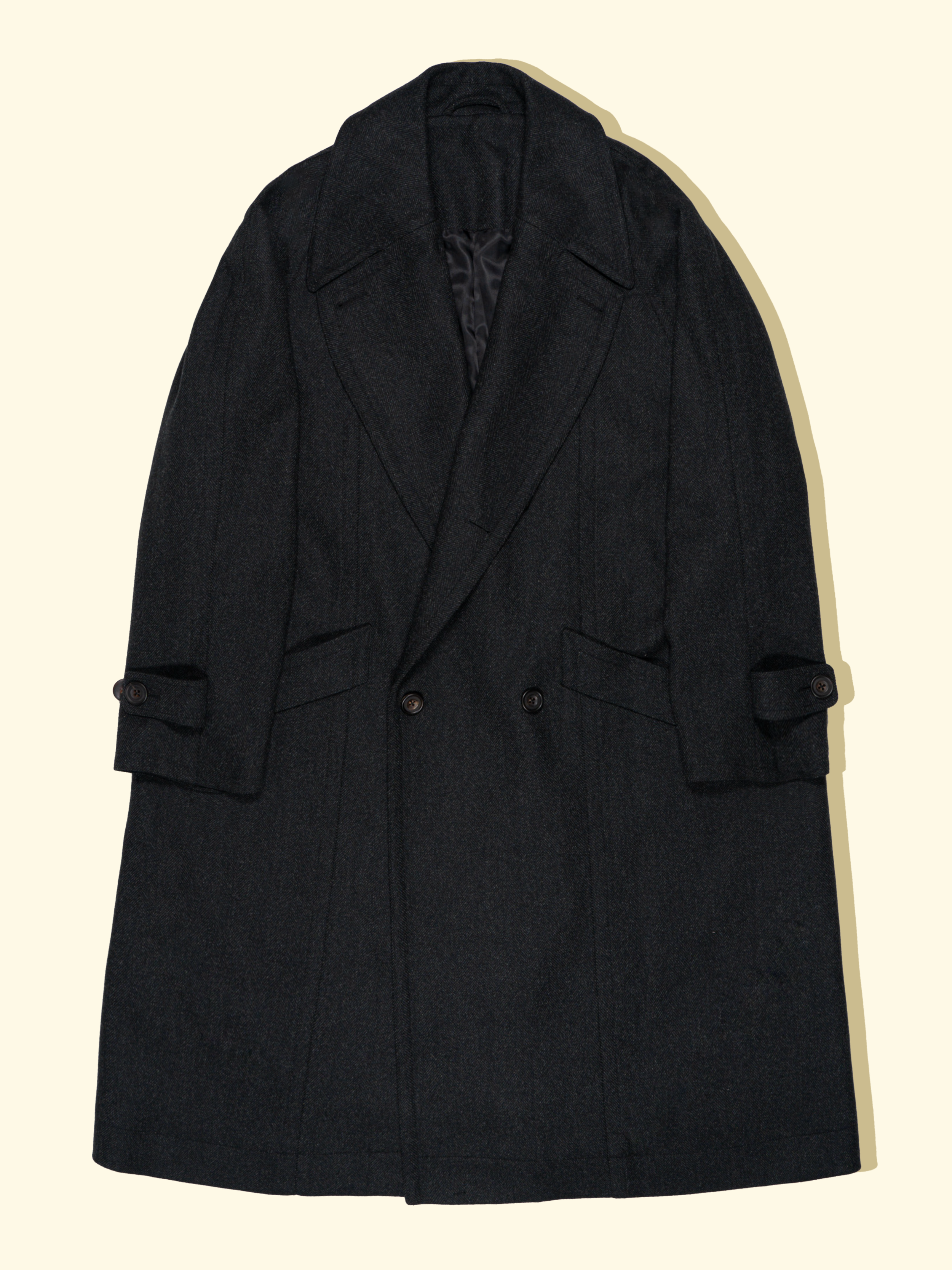 Grand Coat - Anthracite Herringbone