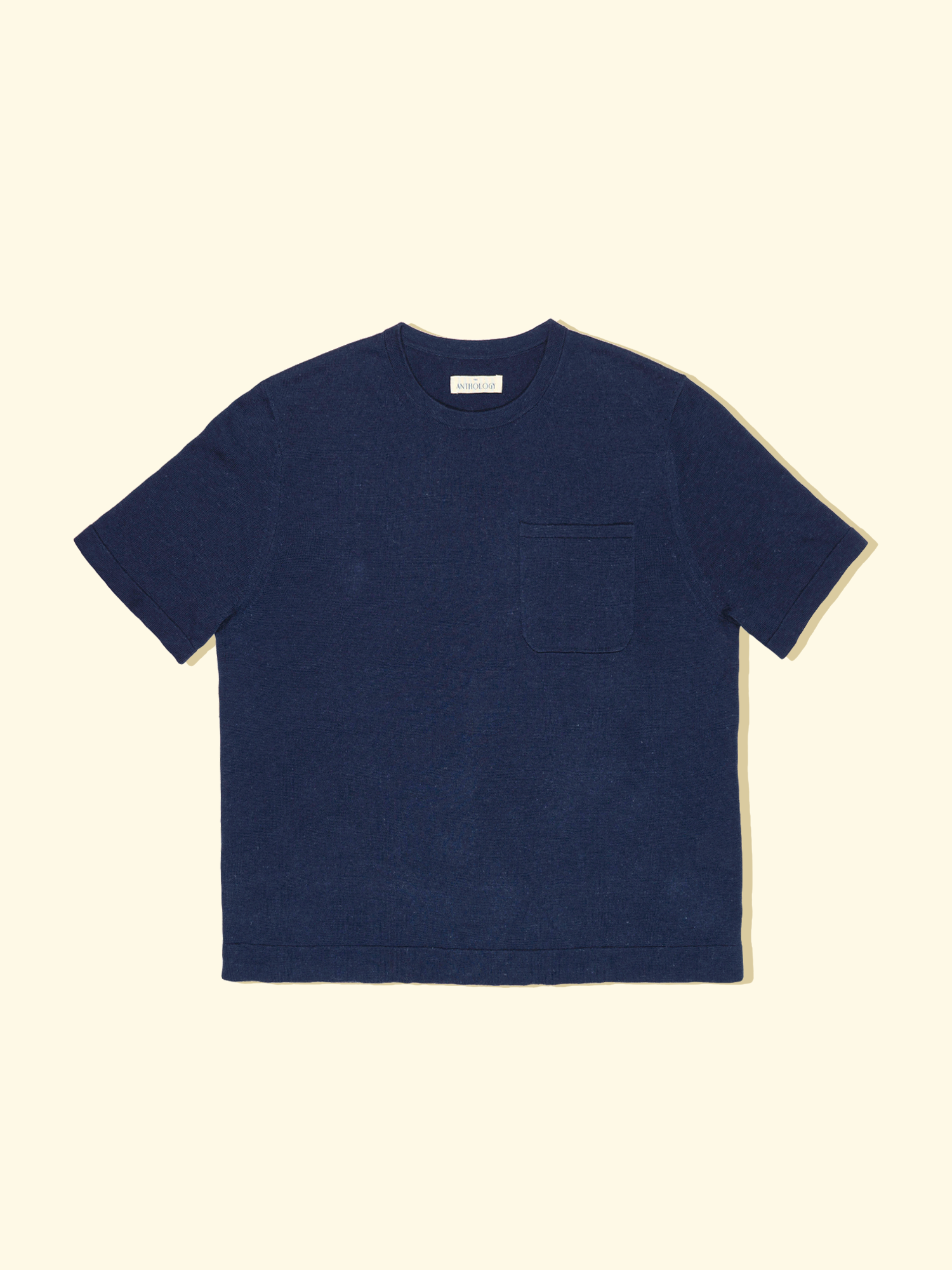 Knitted Feather T-Shirt - Navy