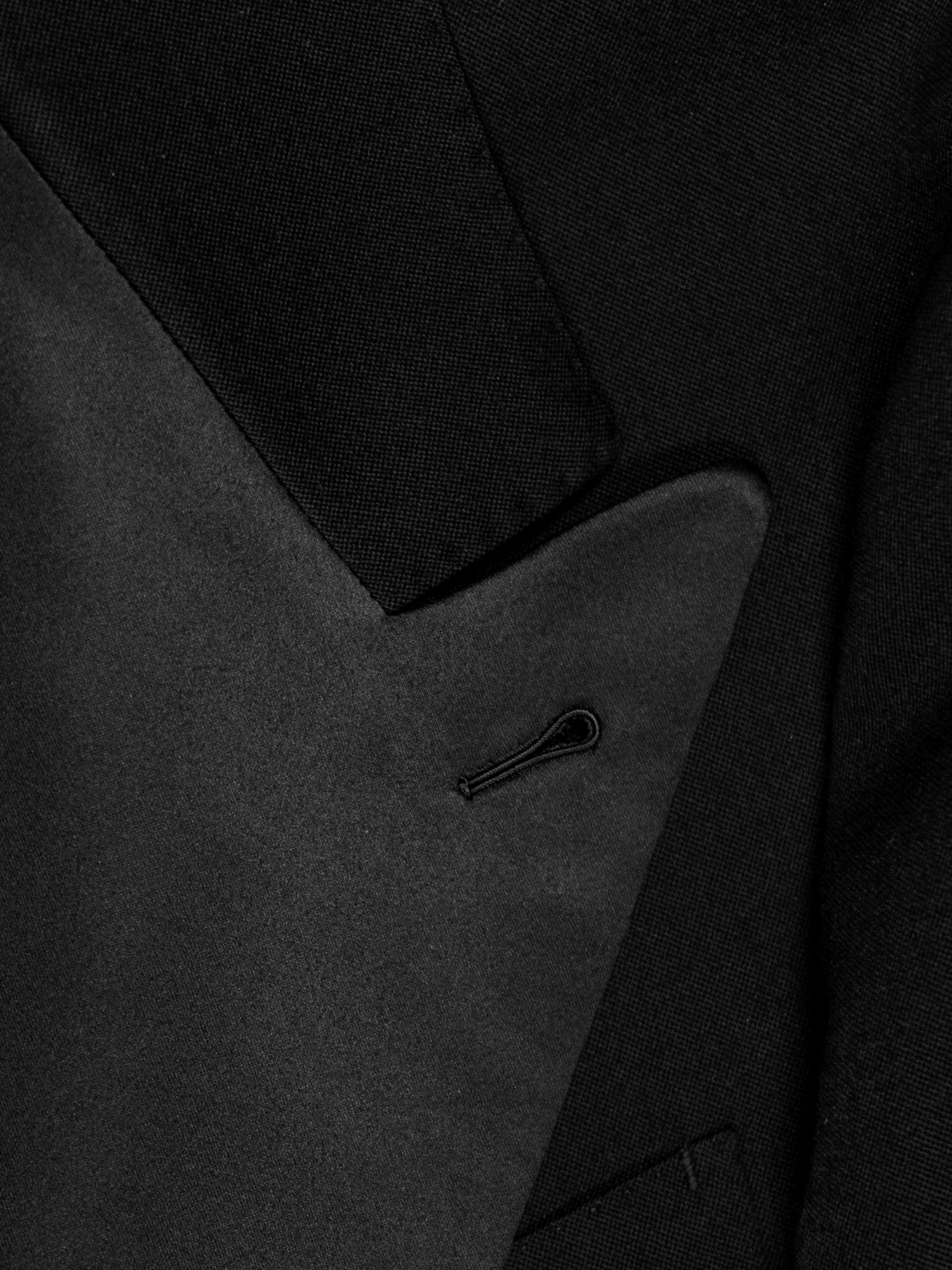 Wool Barathea Tuxedo Single-Breasted Jacket - Black — The Anthology