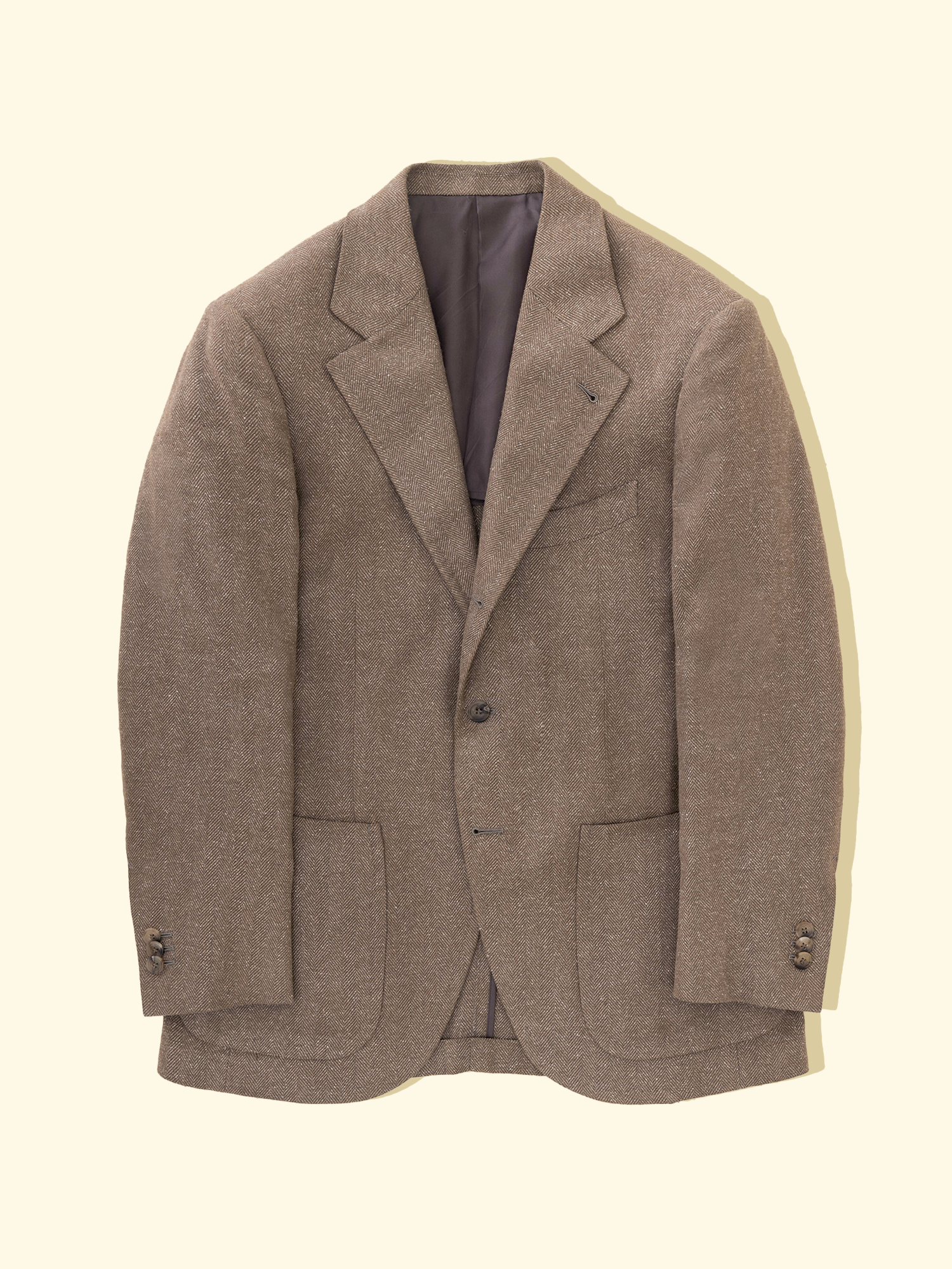 Silk/Linen Sport Jacket - Camel Herringbone — The Anthology