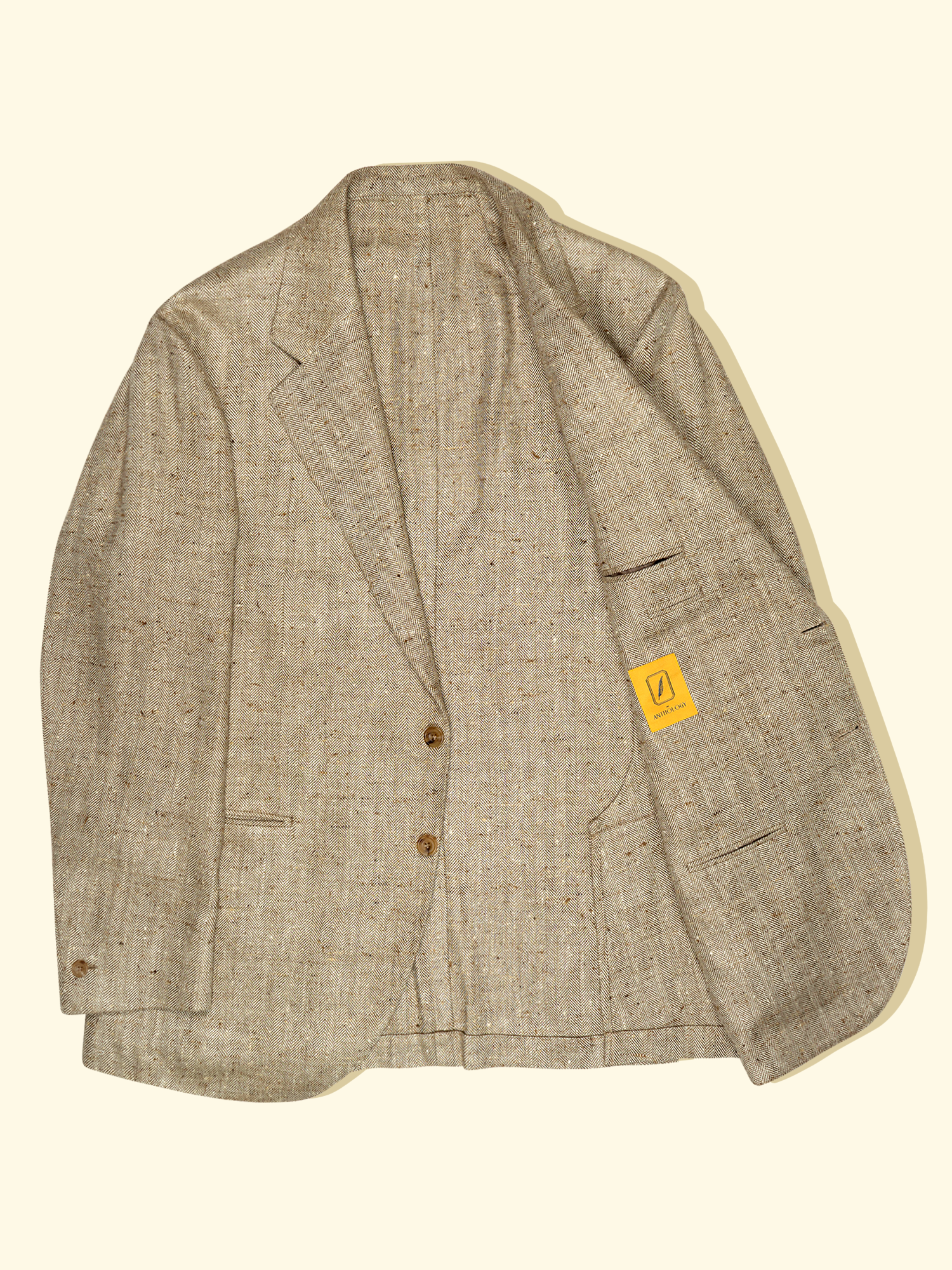 Silk/Linen Sport Jacket - Burnt Honey Herringbone — The Anthology