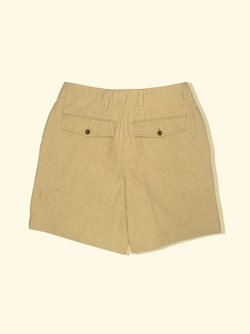 Cotton/Linen/Ramie Box Front Shorts - Butter — The Anthology