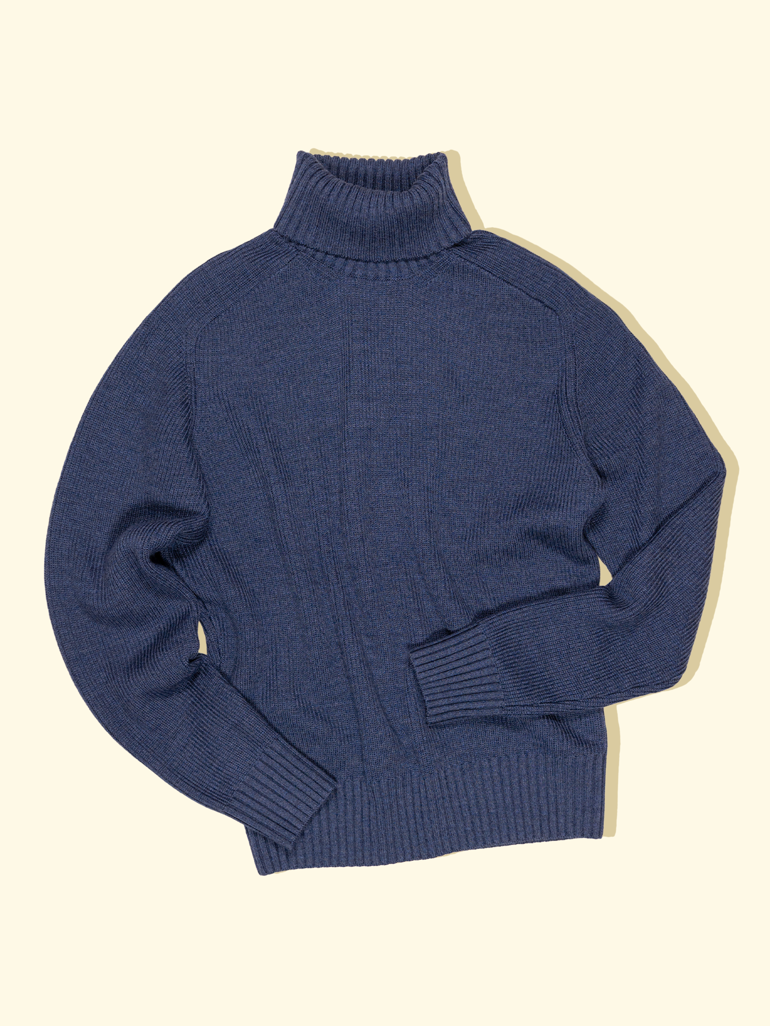 Merino Wool Rollneck - Delft Blue