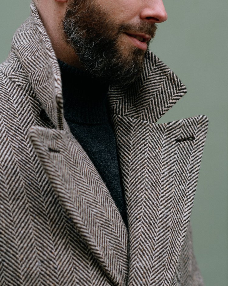 Classic Wool Handle Grey Donegal Style Tweed Waistcoat