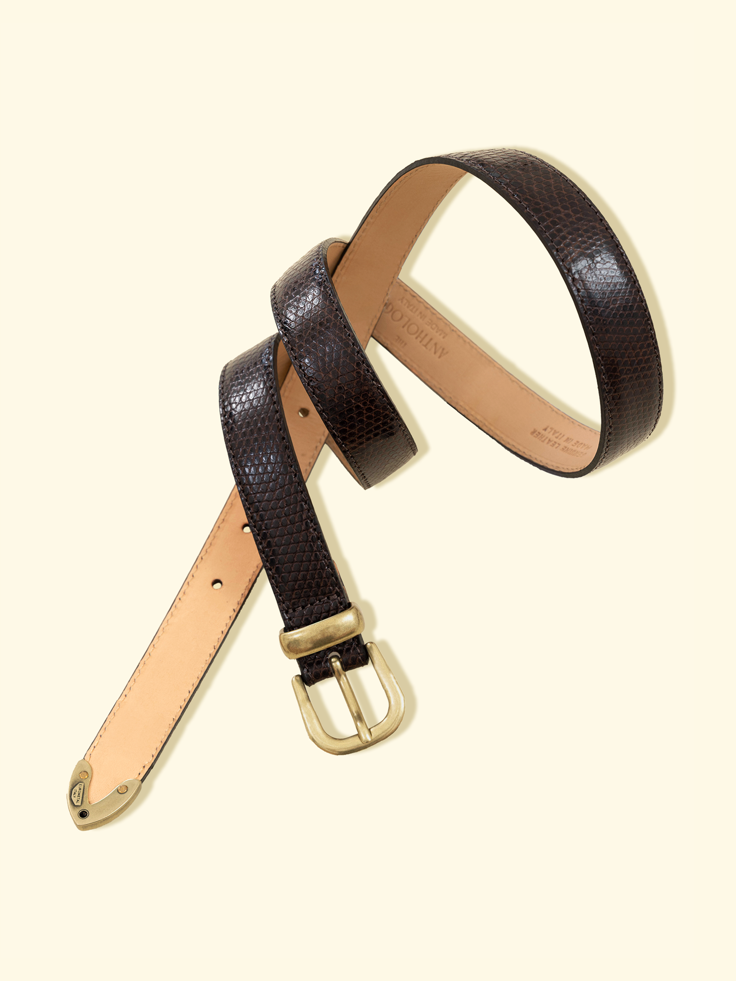 Exotic Belt - Brown Lizard