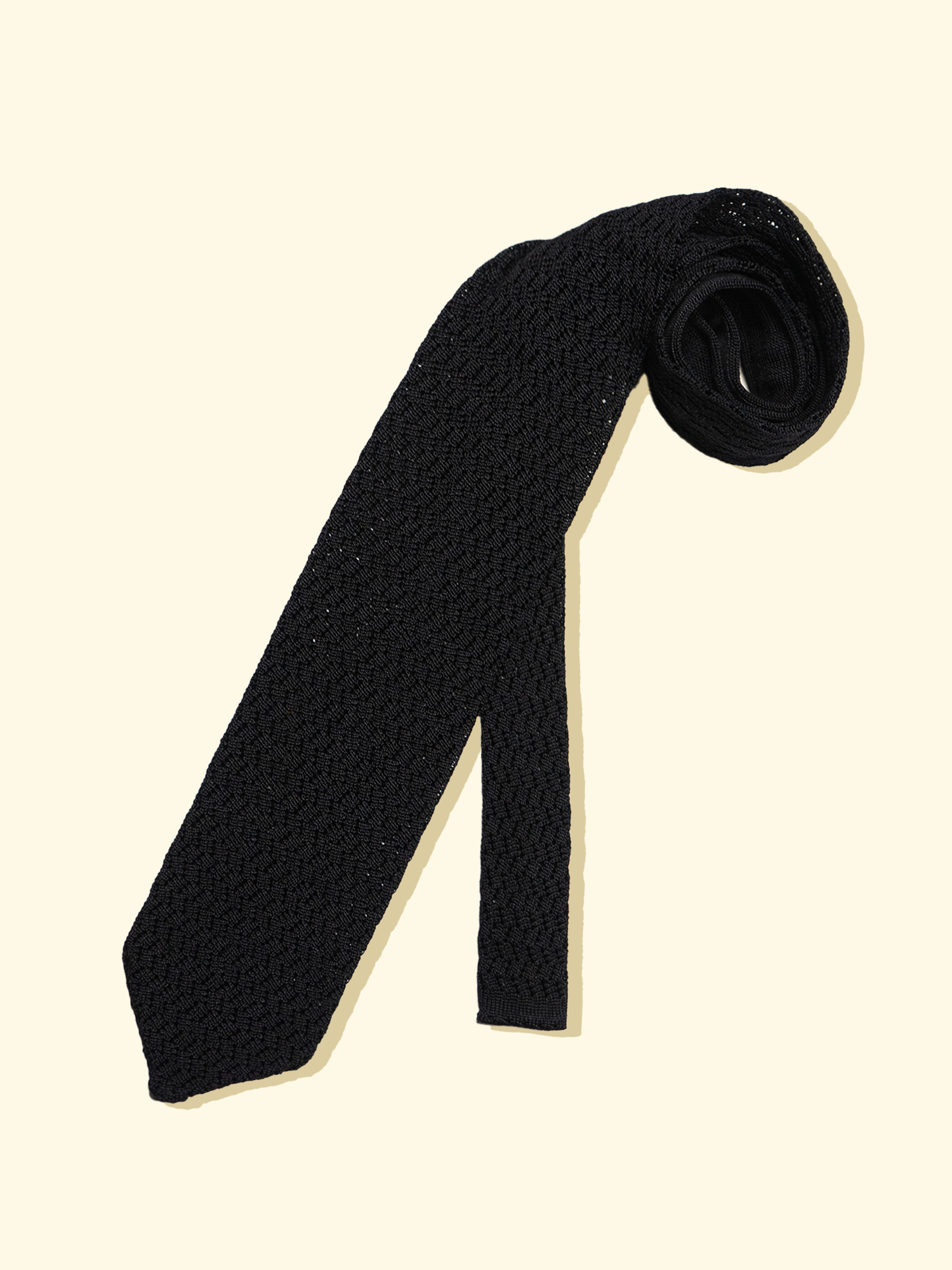 Knitted Tie — Black