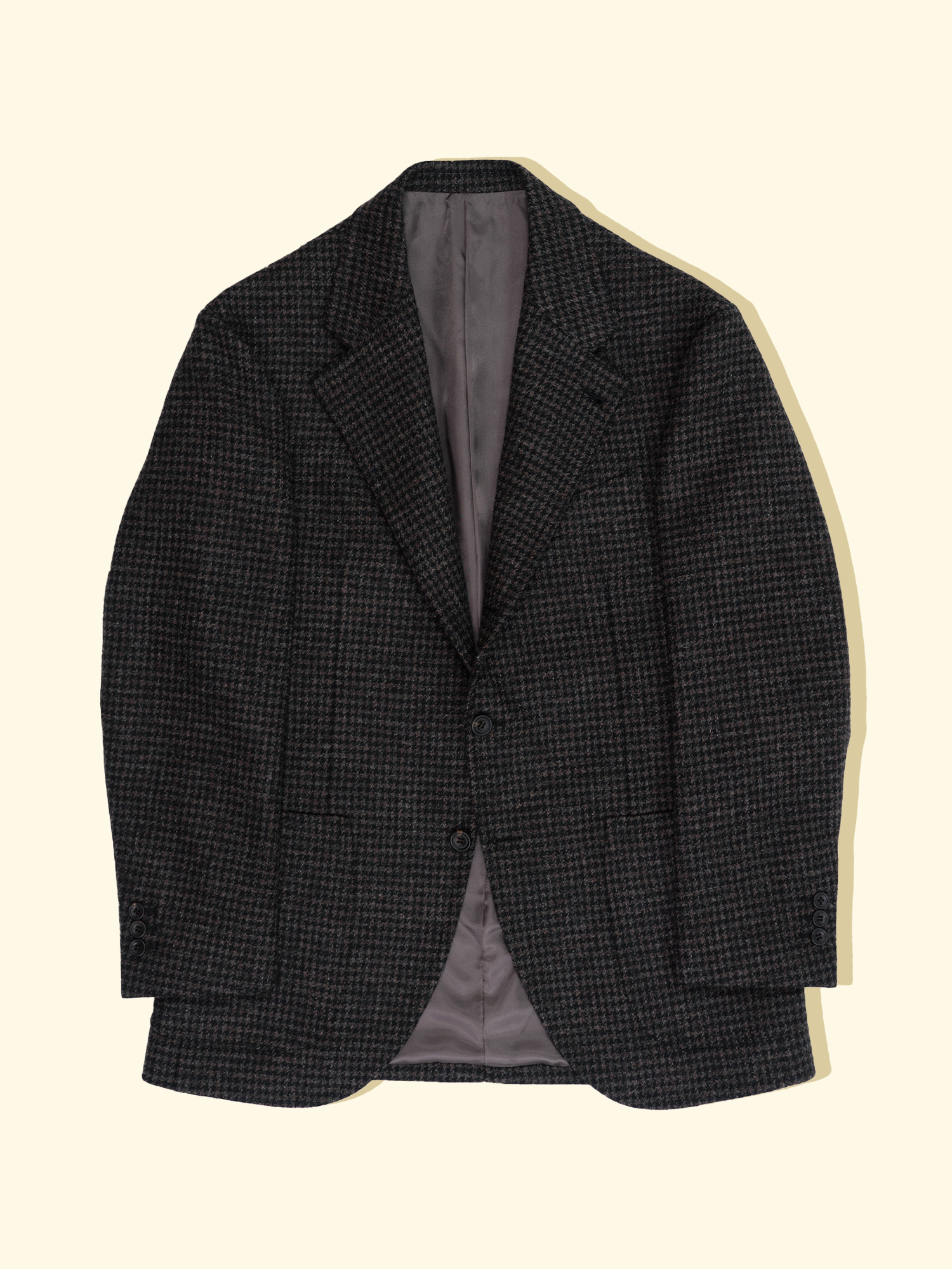 Wool Tweed Sport Jacket - Brown/Black Houndstooth — The Anthology