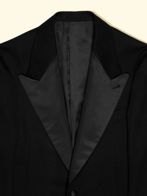 Wool Barathea Tuxedo Single-Breasted Jacket - Black — The Anthology