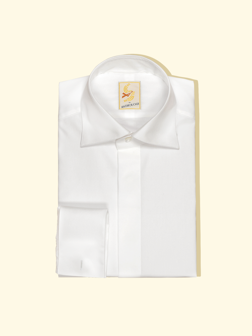 White Fly Front Dinner Shirt The Anthology White Fly Front Dinner Shirt The Anthology