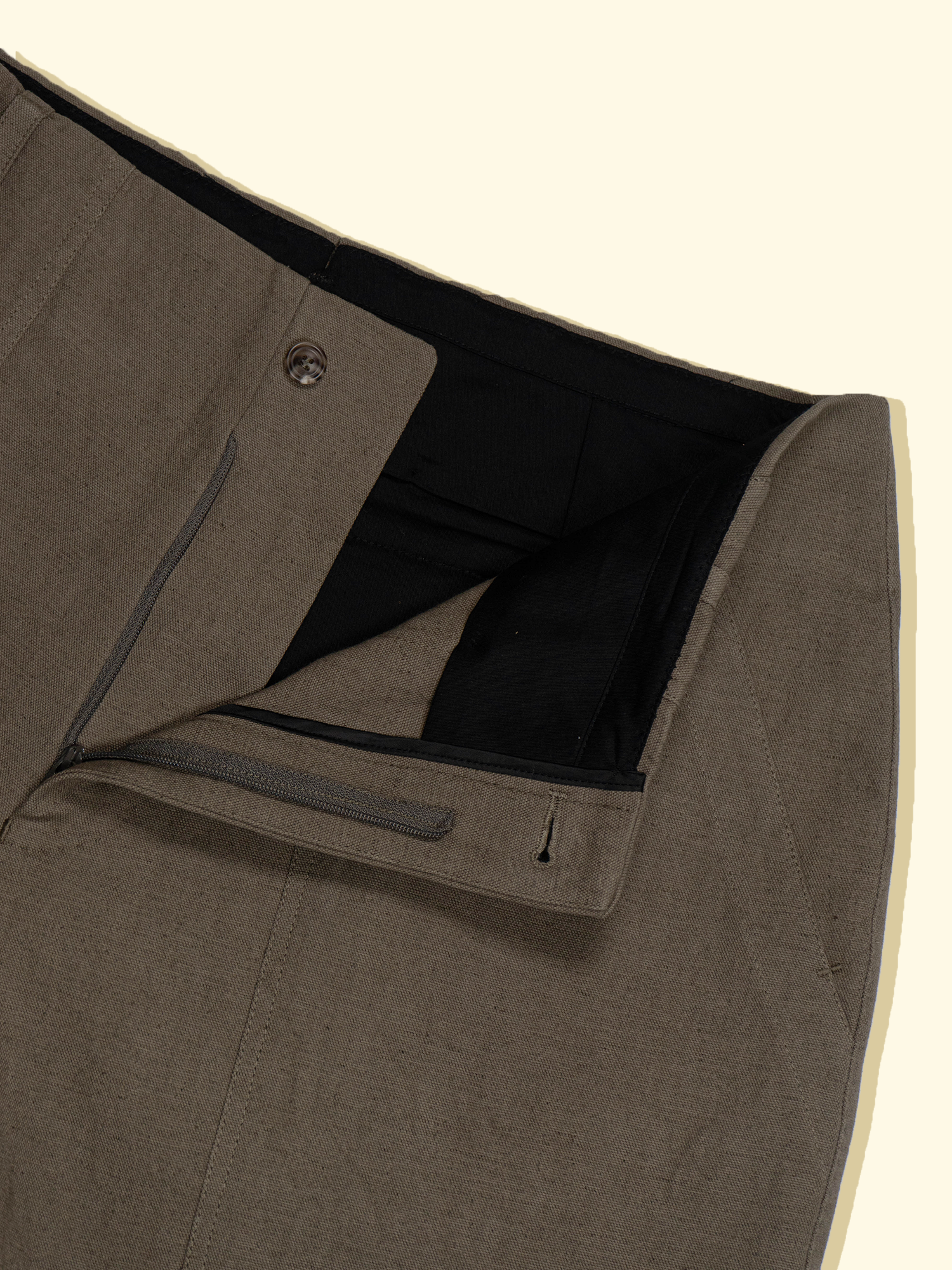 Cotton/Linen/Ramie Box Front Shorts - Soil — The Anthology