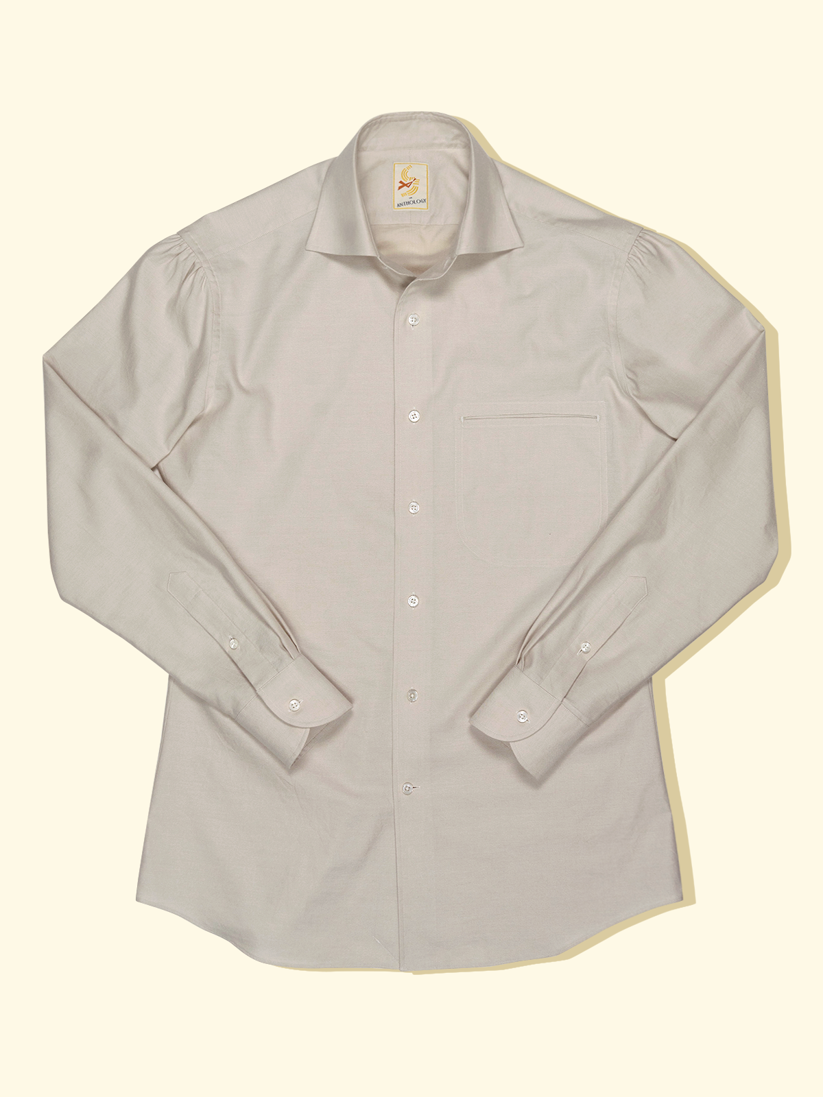 Oyster Cotton/Silk/Merino Shirt