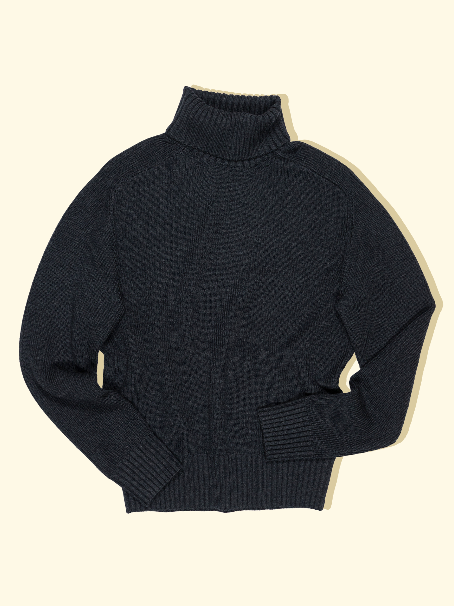 Merino Wool Rollneck - Charcoal