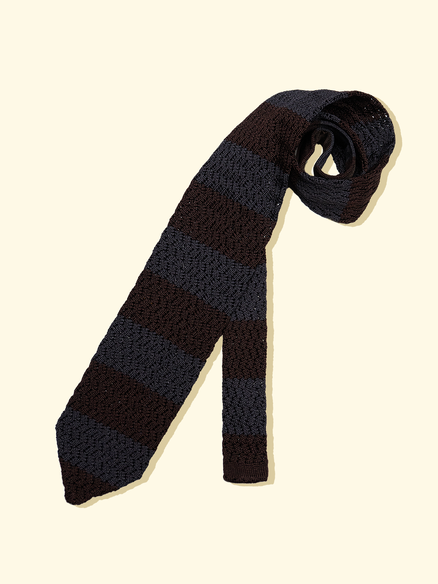 Knitted Tie — 'Smoke & Fume'