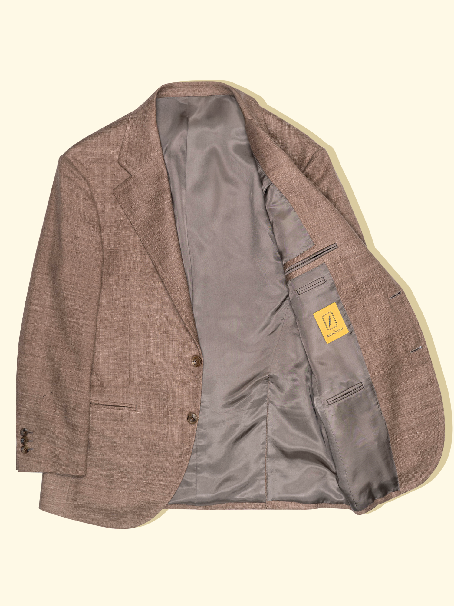 Tussah Silk Sport Jacket - Latte — The Anthology