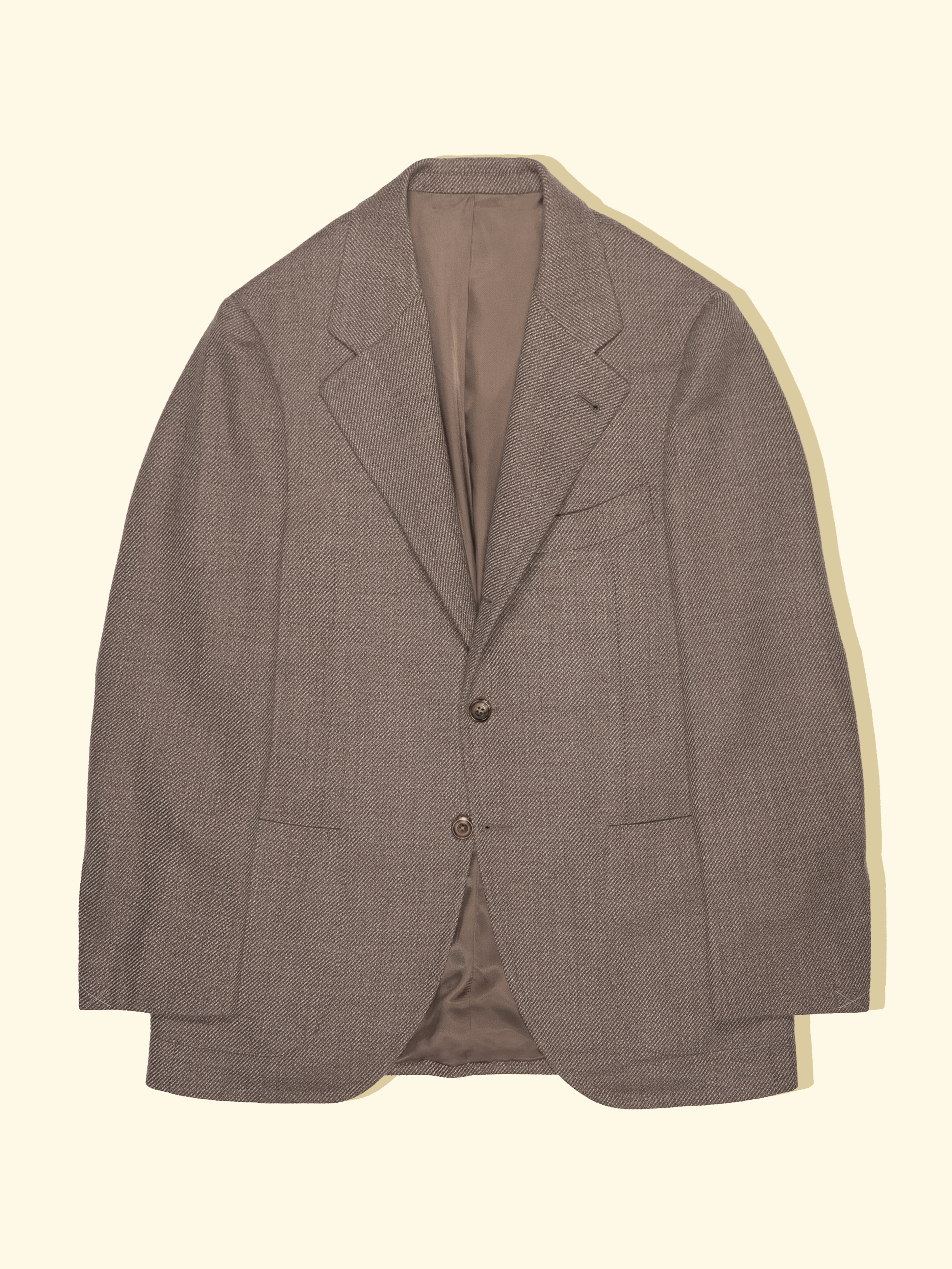 Wool/Silk Twill Sport Jacket - Taupe